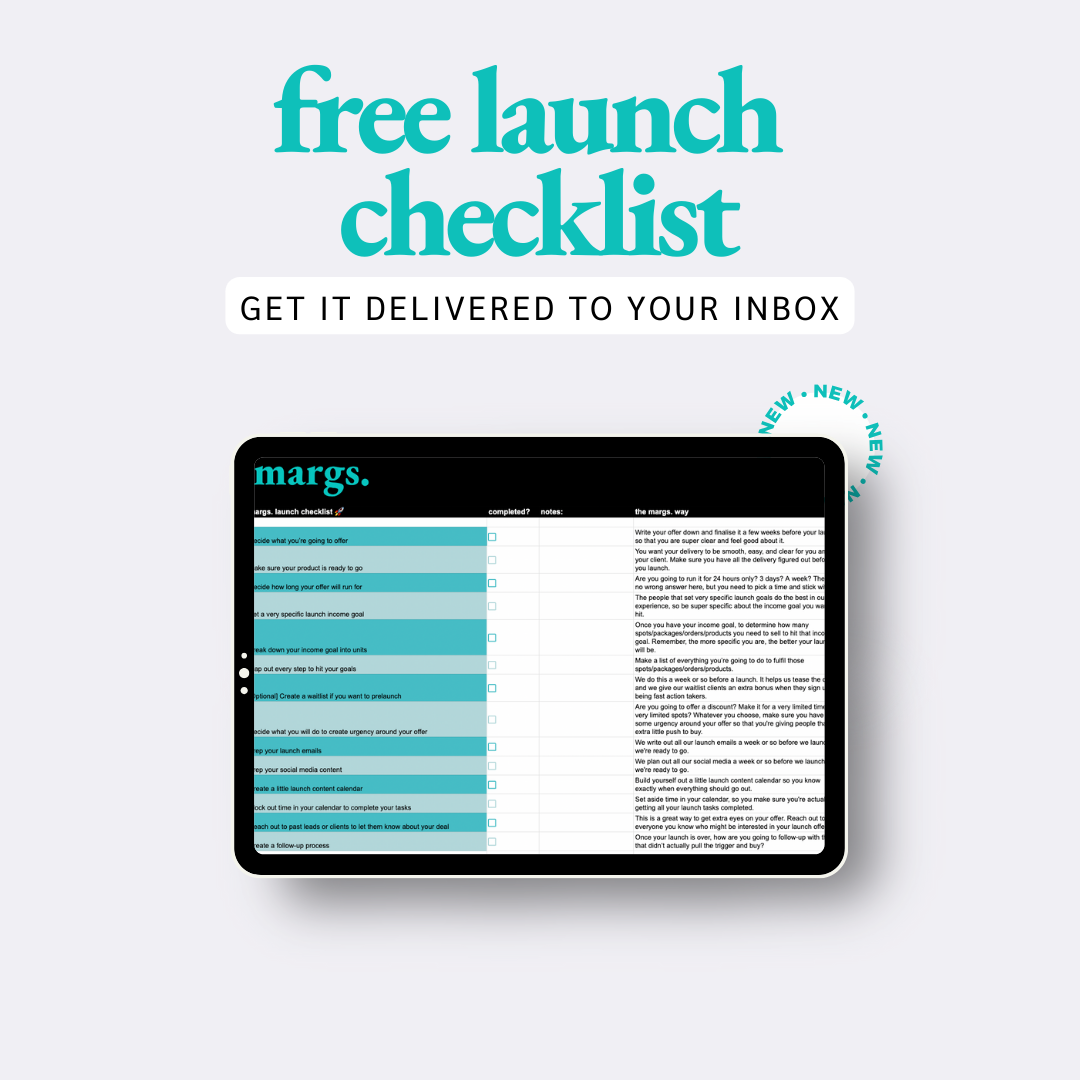 launch like a pro - FREE checklist